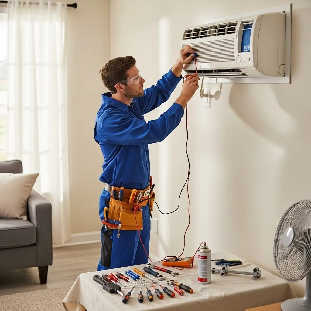 Şereflikoçhisar Grundig Grundig klima gaz dolumu ve bakım – Enerji verimliliği artırıldı. - Teknik servis örneği